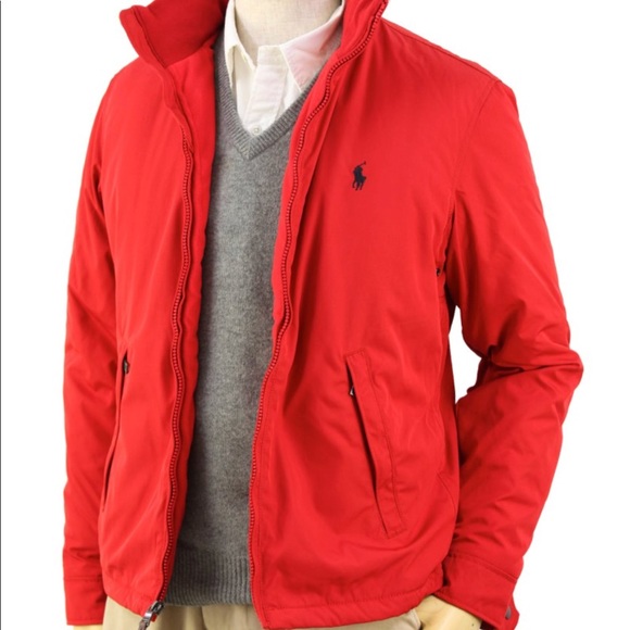 polo windbreaker red